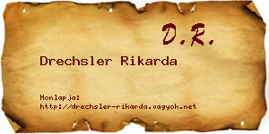 Drechsler Rikarda névjegykártya